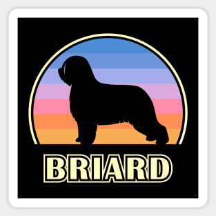 Briard Vintage Sunset Dog Sticker